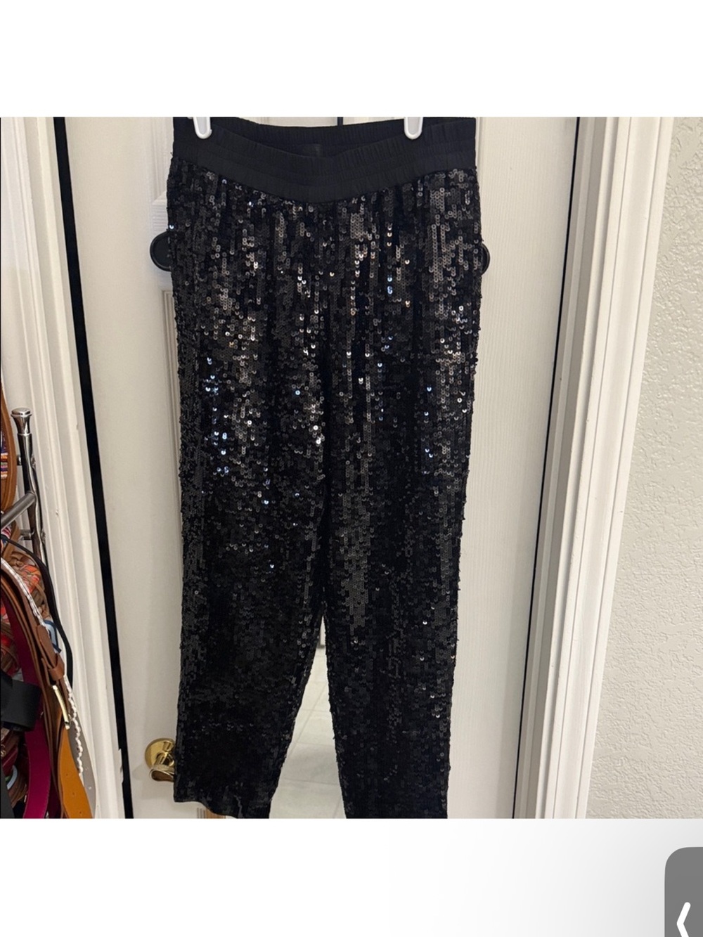 J. Crew collection Sequin Tapered Ankle Pants - Black - Picture 2 of 6
